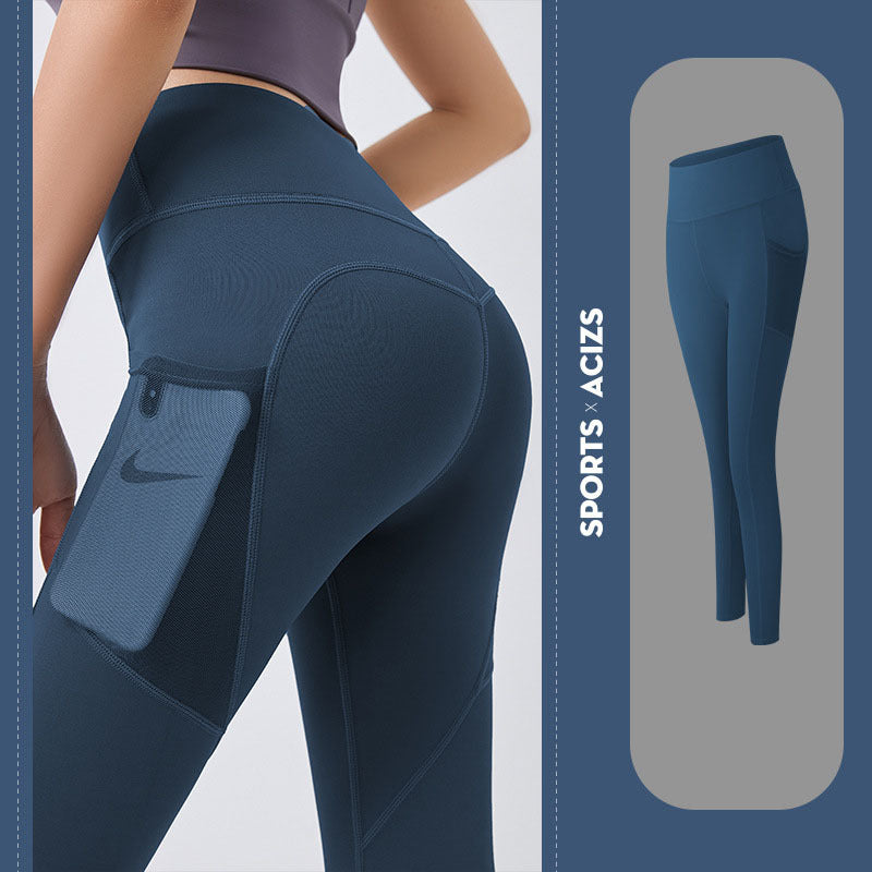 Yoga Pants Women With Pocket Leggings Sport Girl Gym Leggings with Tummy Control