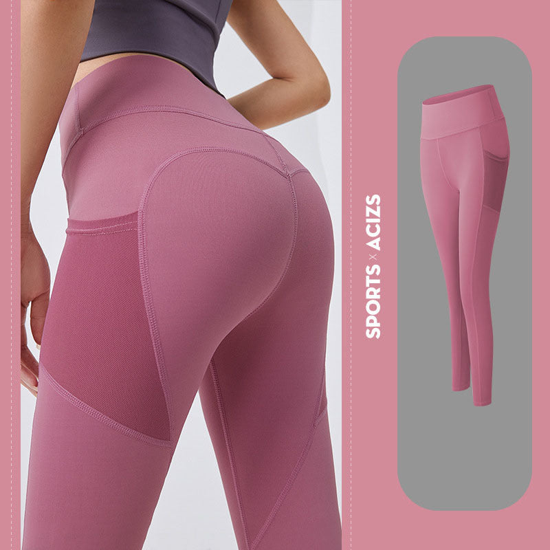 Yoga Pants Women With Pocket Leggings Sport Girl Gym Leggings with Tummy Control