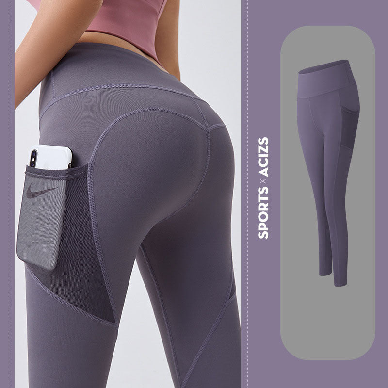 Yoga Pants Women With Pocket Leggings Sport Girl Gym Leggings with Tummy Control