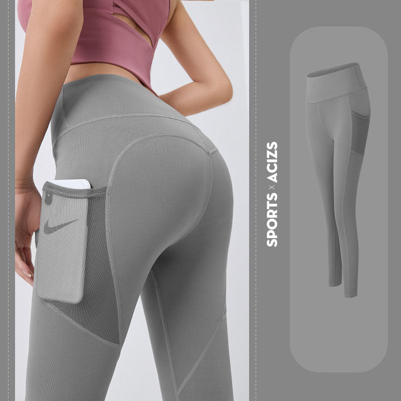 Yoga Pants Women With Pocket Leggings Sport Girl Gym Leggings with Tummy Control