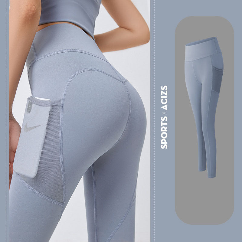 Yoga Pants Women With Pocket Leggings Sport Girl Gym Leggings with Tummy Control